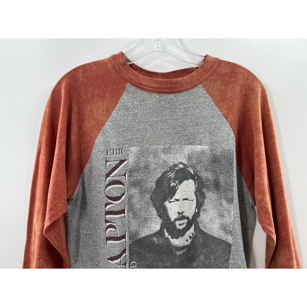 Eric Clapton Men’s “Behind The Sun Tour” Baseball Tee 1985 Vintage Medium - Picture 3 of 12